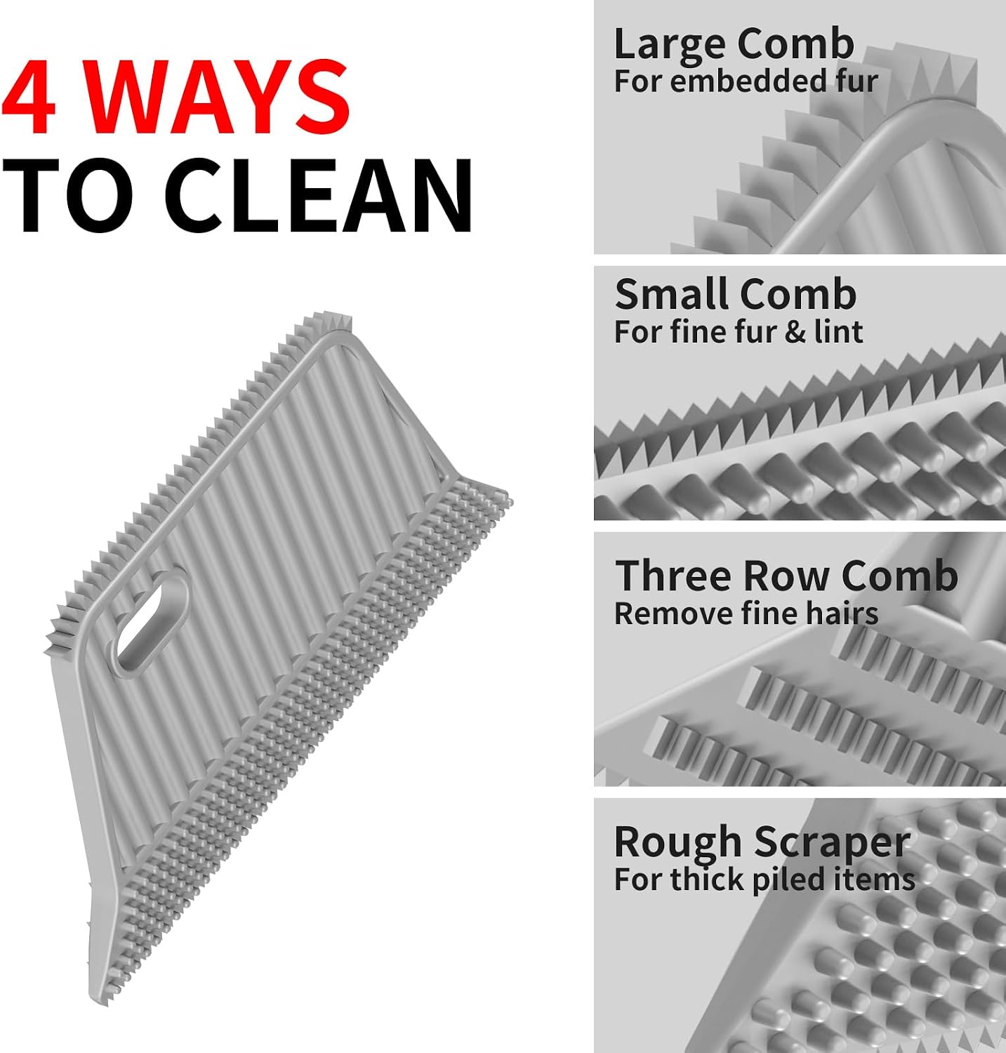Pet Hair Remover, Dog and Cat Hair Remover, Carpet Rake, Carpet Scraper | Pet Hair Removal Tool, Carpet Rake for Pet Hair Removal, Pile Brush, Carpet, Car Cushions, Sofa, Pet Bed, Furniture, Rug