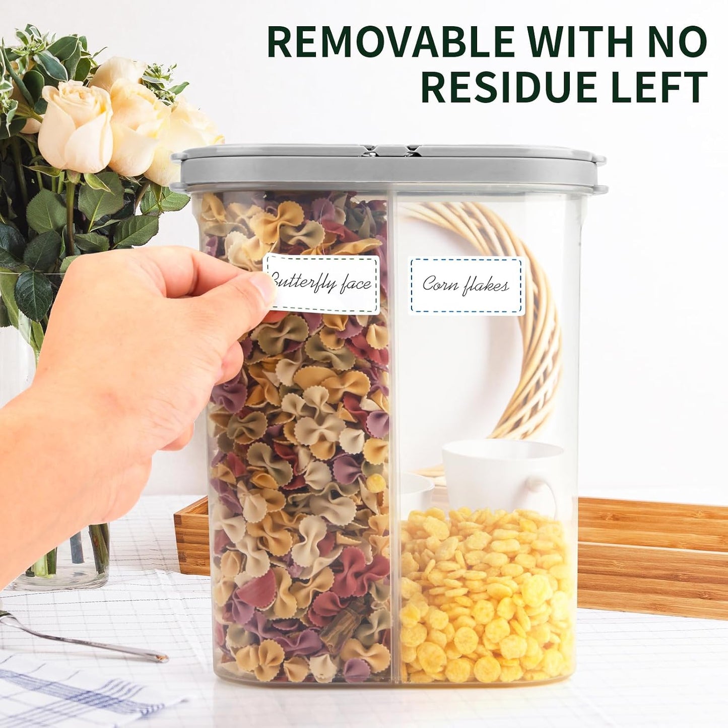 500 Removable Freezer Labels, 2 x 3 in, Waterproof Oil-Resistant Stickers | 500 waterproof freezer labels, 2 x 3 in, removable and oil-resistant for food storage, jars, containers, and organization
