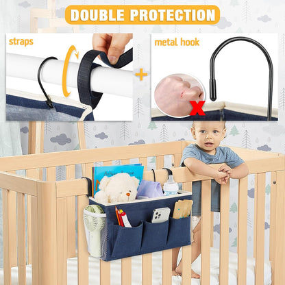 Lilithye Bedside Caddy, Bedside Storage Bag Hanging Organizer for Bunk Bed