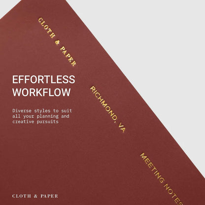 Cloth & Paper Travel Notebook | Daily Wellness Planner – Smoked Salt | Pocket Plus Wellness Planner 3.2" x 6" | Habit Tracker & Self Care Journal for Goals, Gratitude & Reflection – Soft Touch Cover