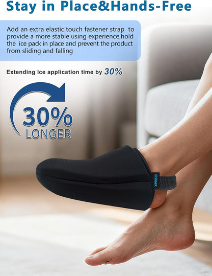 Foot Toes Ice Pack Wrap for Broken Toe & Bunion Pain,Reusable Cold & Heat Pack for Top of Foot & Forefoot Surgery Recovery,Best Ice Sock for Gout,Injuries,Swelling,Neuropathy Relief (1pcs)