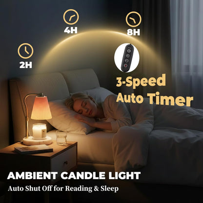 LALISU Candle Warmer Lamp with Timer Electric Candles Light Birthday Gifts