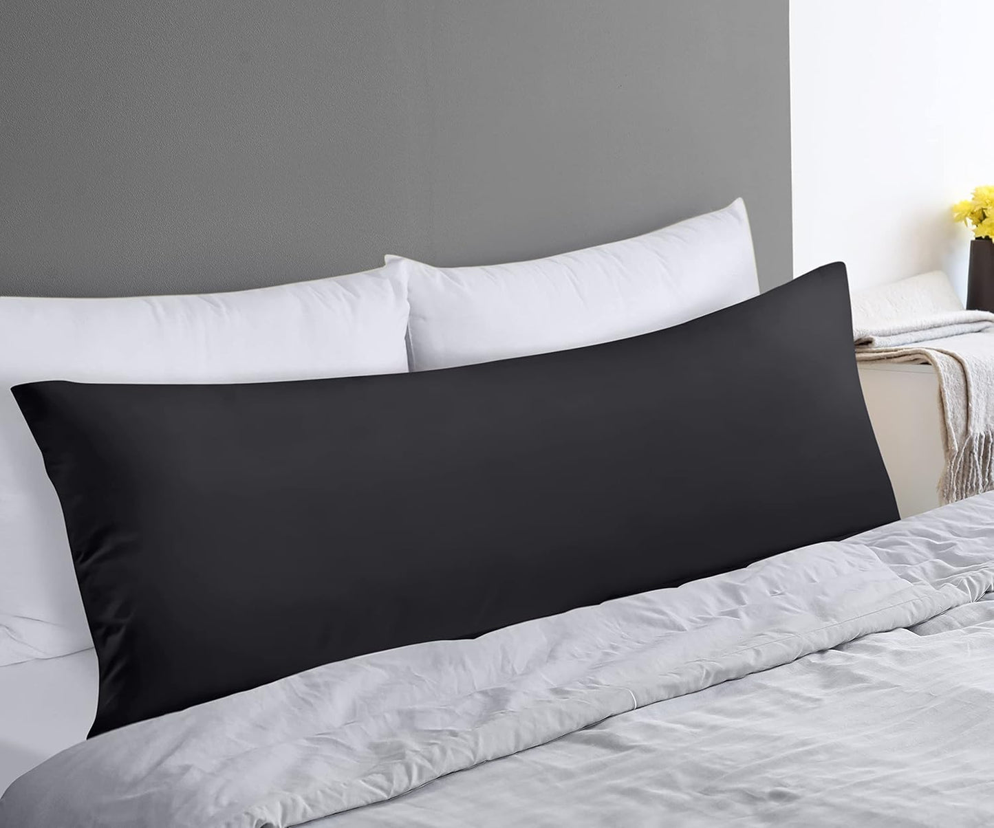 Utopia Bedding Full Body Pillow for Side Sleeper, White Long Pillow for Bed | Large Body pillows for Adults, Plush Support, Pregnancy Pillow Insert for sleeping, helps maintain body contour, 20x54 inches