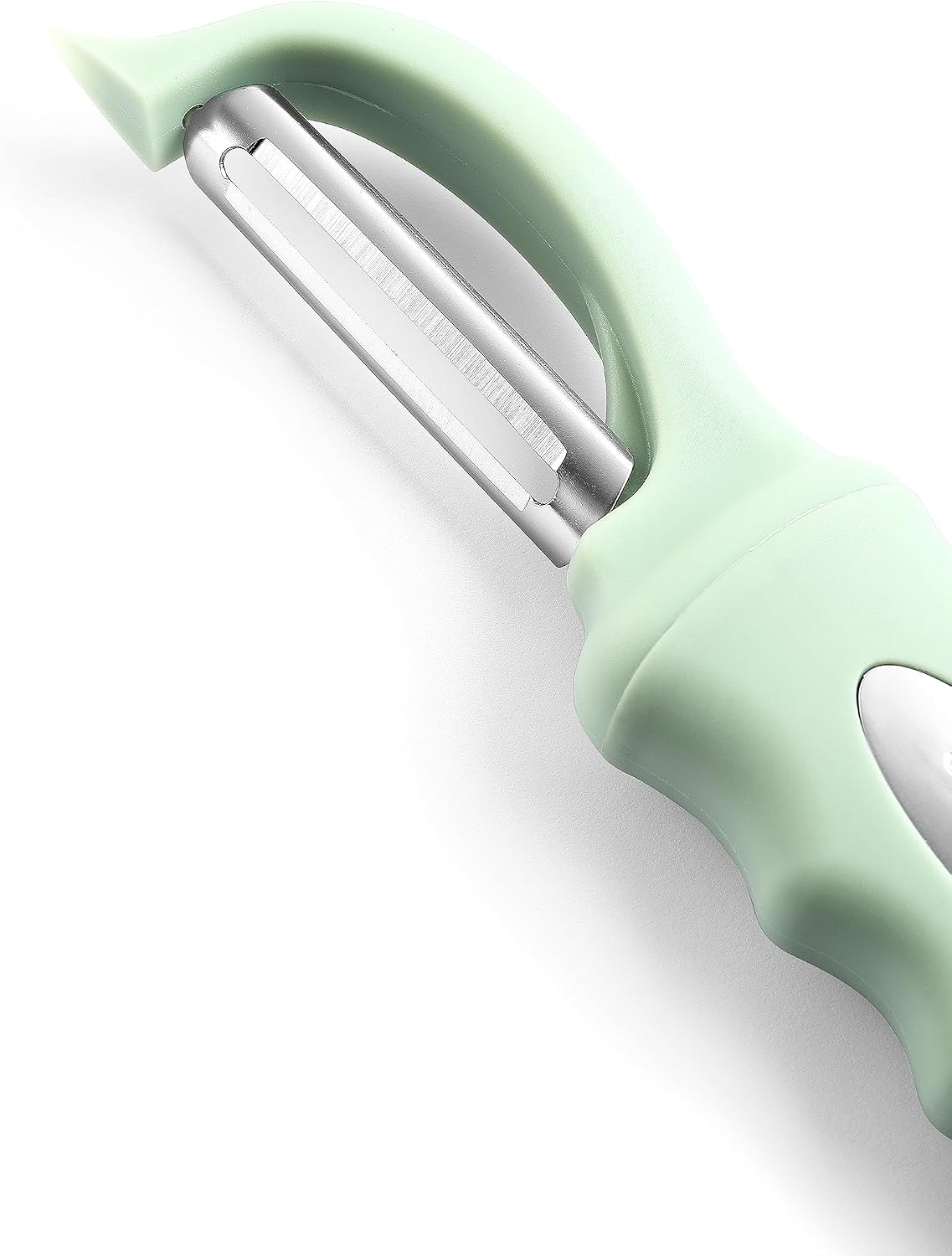 Spring Chef Swivel Potato Peeler for Kitchen w/ Soft Grip Handle, Mango | Premium Vegetable Peeler w/ Sharp Stainless Steel Blades, Multifunctional Food Peeler for Apple, Carrot, Cucumber, Fruit