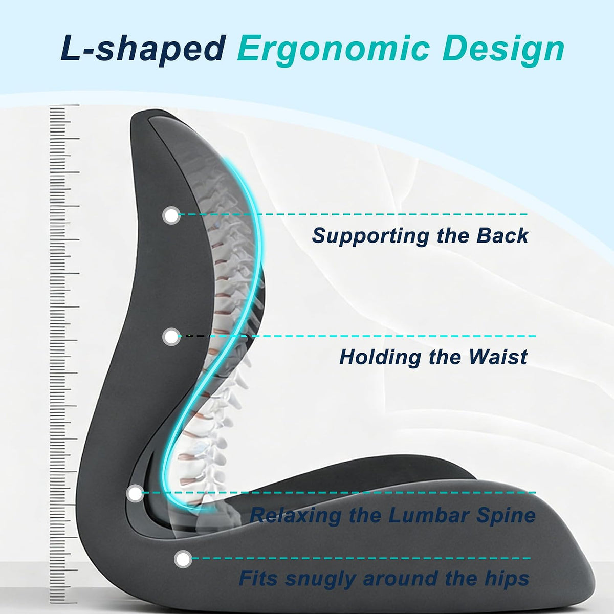 Seat Cushion for Office Chair, Ergonomic Cushion with Lumbar Support Pillow