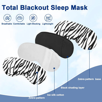 Silk Sleep Mask with Cooling Gel Eye Mask, Warm and Cold Compress, Heated Eye Mask for Tired Eyes, Stain Eye Cover Sleeping Mask for Travel, Home, Office, Yoga, Total Blackout (Black)