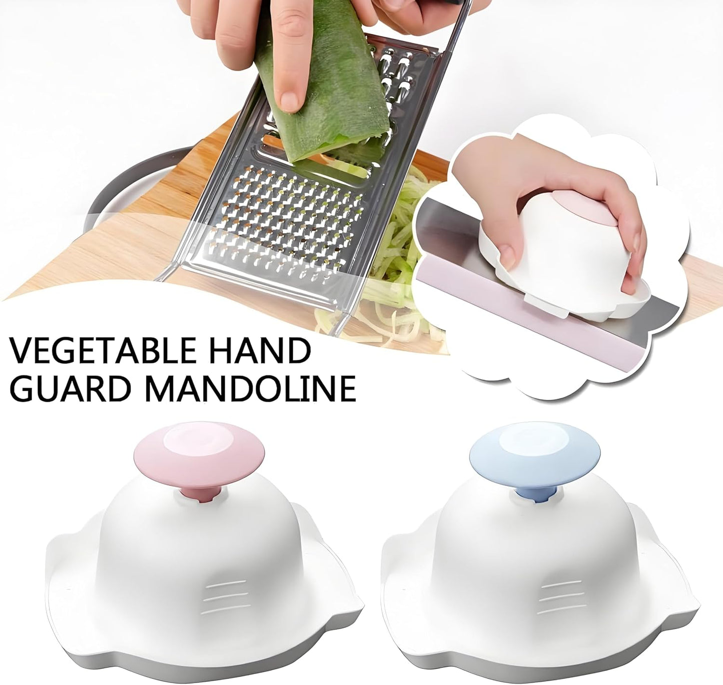 Onion Slicer Holder, Cut Resistant Finger Guard for Slicer and Vegetable Grater, Universal Protector Anti Cut Holder for Kitchen Tools, Graters and Food Prep Accessories
