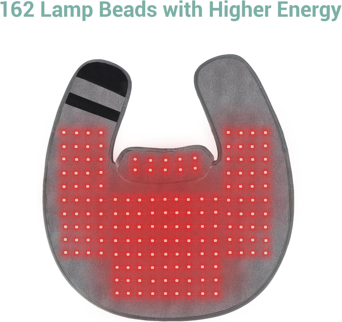 Comfytemp Red Light Therapy for Neck Shoulder, 162 LEDs, 660nm & 850nm | Wearable Infrared Light Therapy Pad for Body Back, Flexible Near Light Therapy Wrap, Home Office Use, Corded