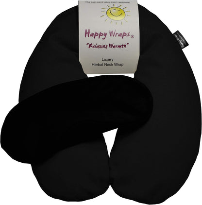 Microwavable Unscented Flax Seed Neck Wrap & Free Sleep Eye Mask - Hot Cold Heating Pad for Shoulder & Neck Pain Relief Pillow - Stress & Migraine Relief - Heat or Freeze - Pink