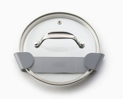 Joseph Joseph Duo - Set of 3 Pot and Pan Lid Holders, Self Adhesive Wall Mount Storage Organiser, Suitable for Lids Up to 24 cm, 3M VHB Tape Included, Grey