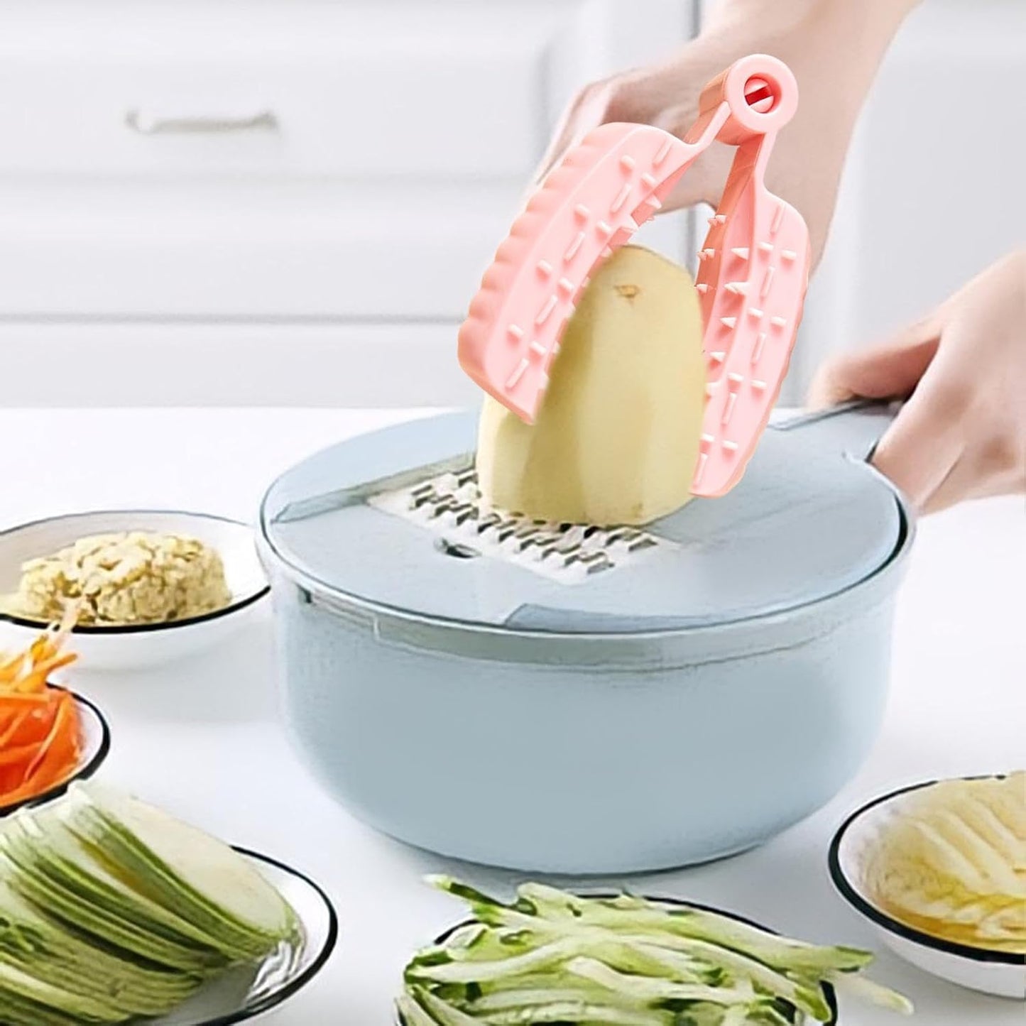 Finger Guards for Cutting Food Non-slip | Grater Protector Adjustable, Reusable, Washable, BPA Free, Food Safe, Kitchen Tool, Cutting, Chopping, Slicing, Dicing,