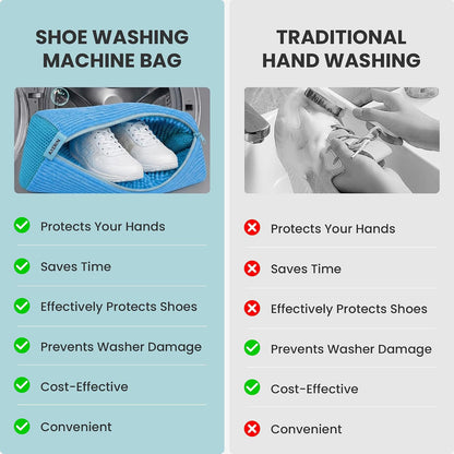 Shoe Washing Machine Bag for Washer and Dryer – 2pc Reusable Shoe Cleaning Bag for Sneakers & Tennis Shoes