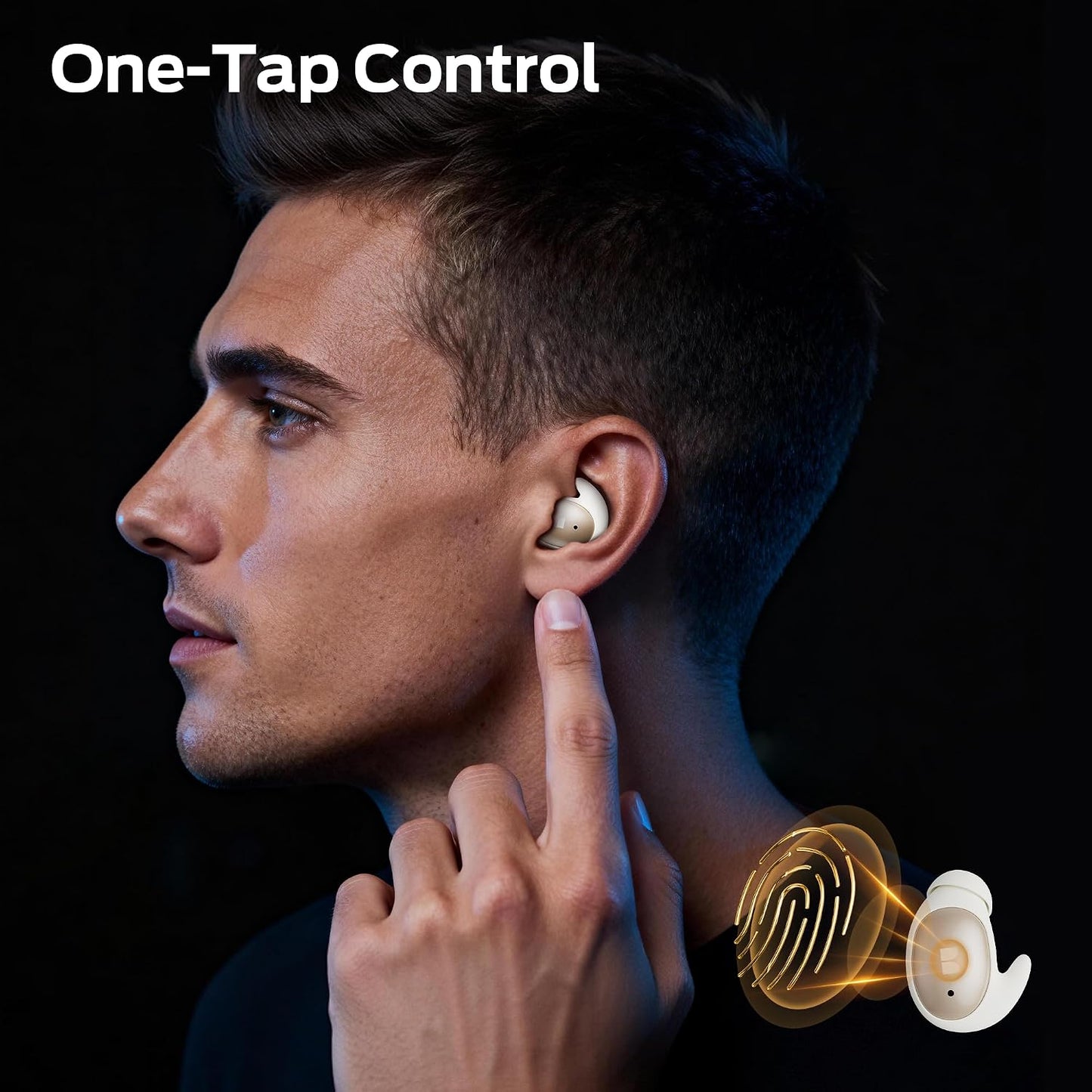 Monster Sleep Ear100 Ear Buds, Sleep Earbuds with Stereo Sound, Design for Side Sleeper, 32H Playtime, Bluetooth 6.0, ENC Noise Cancelling, IPX6 Waterproof Mini Headphones, White