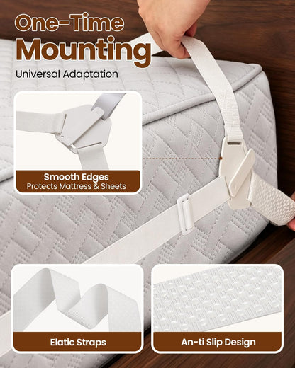 Bed Sheet Holders, Fitted Sheet Holder, 10 Twist-Locks, 360°Secure Fit
