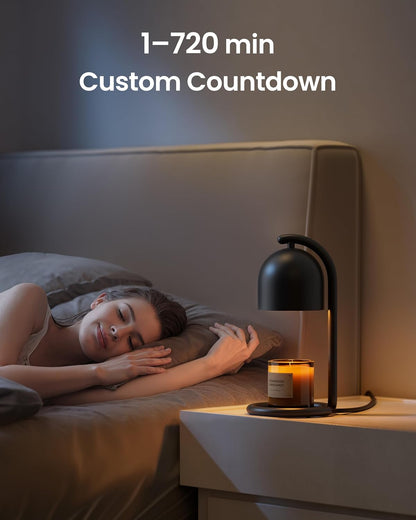 SwitchBot Smart Candle Warmer Lamp App & Voice Control, Flameless Wax Melter with Timer, Bulb x2, for Jar Candles, 1%-100% Dimmable, Matter for Apple Home & Alexa, Women Birthday Housewarming Gift