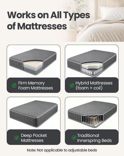 Bed Sheet Holders, Fitted Sheet Holder, 10 Twist-Locks, 360°Secure Fit