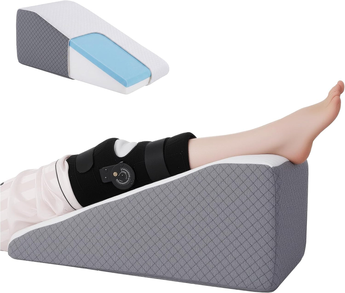 Knee Elevation Pillow Post Surgery Knee Replacement | for Knee Replacement Pillow, Wedge Pillow, Knee Pillow, Leg Elevation Pillow,leg Lift, Knee Surgery Must Haves