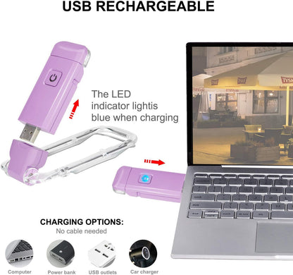 LUXSWAY USB Rechargeable Book Light for Reading,Small Book Reading Light in Bed,Clip On Bookmark Kids Light for Bed,Brightness Adjustable for Eye Care,2 4000K and 2 1550K LEDs for Bookworms