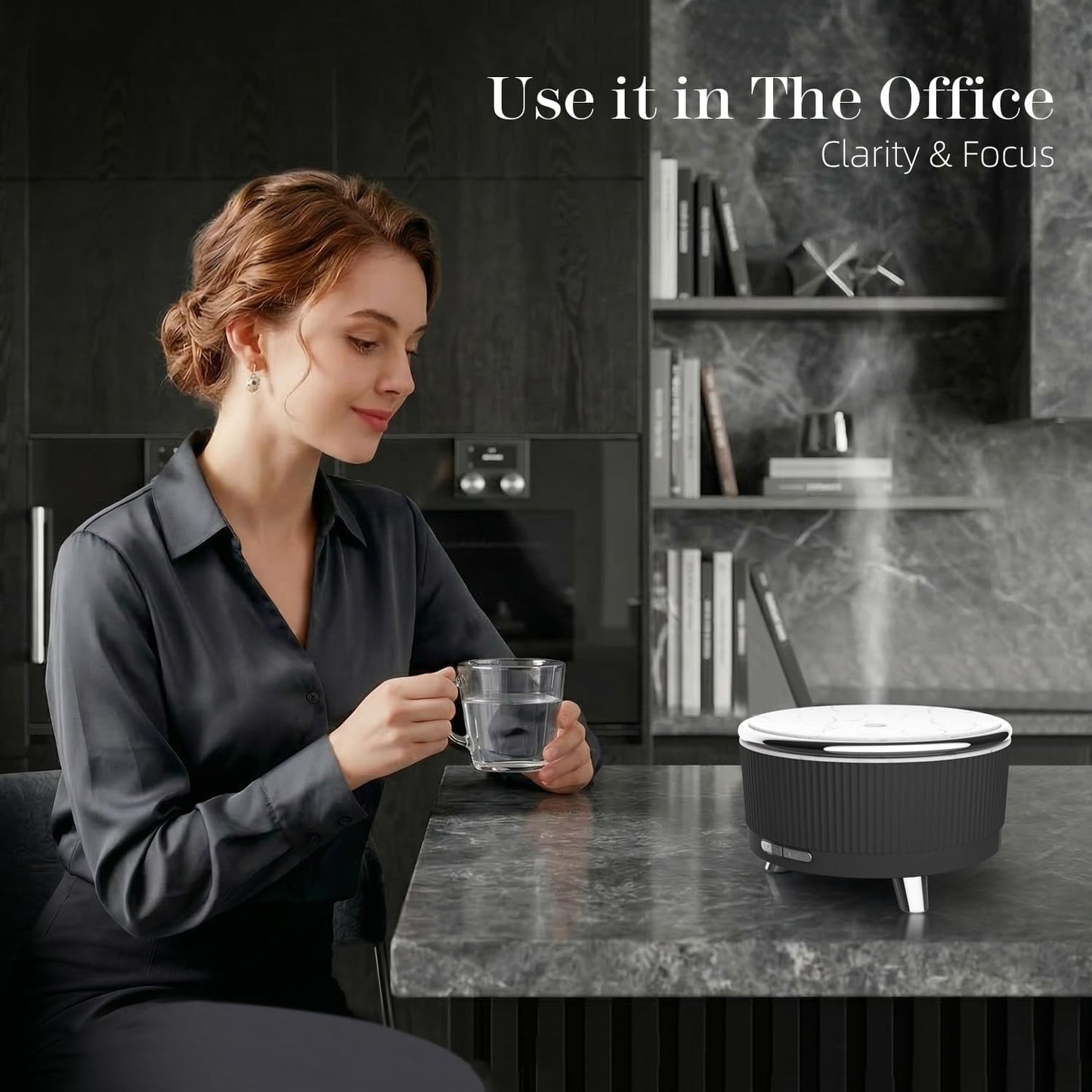 20-Hour Long-Lasting Aromatherapy, 500ML Large Essential Oil Diffuser: Ultrasonic Cool Mist Humidifier with Remote Control, 7 Color Lights, Timer, Auto-Off for Home/Bedroom/Yoga (White)
