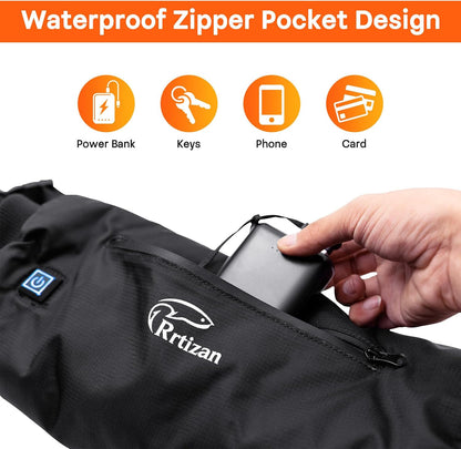 Hand Warmer Pouch, Hand Warmers Rechargeable with 3 Levels Heating, Ideal for Hunting,Camping,Football, Portable and Waterproof Football Hand Warmer Heated Hand Muff, not Include Power Bank