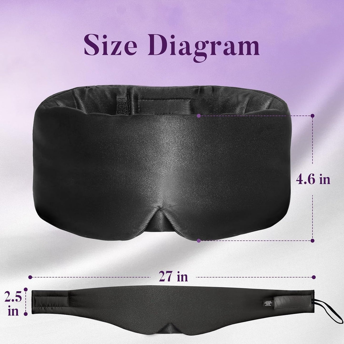 Sleep Mask, Eye Mask Weighted Light Blocking Eye Cover, Travel Mask | Softer Than Silk, Night Sleeping Mask for Women Men, Comfortable Adjustable Band Camel