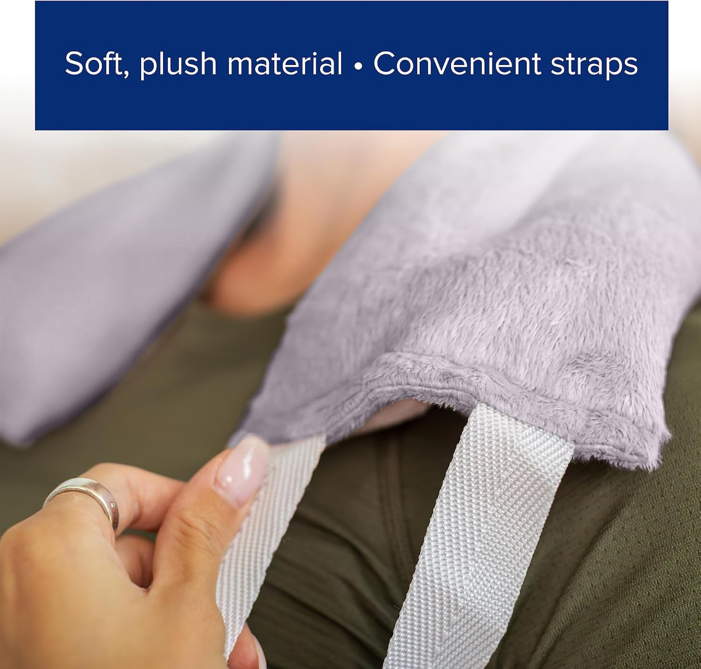 Bed Buddy Hot and Cold Neck Wrap, Microwavable Heating Pad & Cold Pack for Neck, Sore Muscles - Moist Heat Therapy Wrap, Grey, Unscented