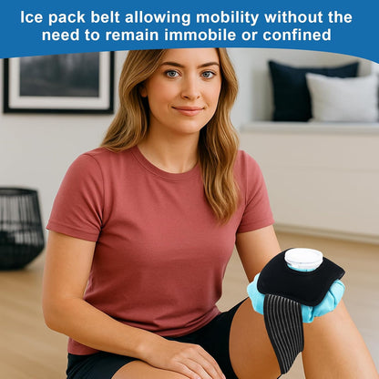 4 Pcs Ice Pack Strap, Adjustable Support Wrap, Ice Pack Wrap Extender Straps, Multipurpose Elastic Hook and Loop Extension Strap, Ice Bag Strap for Wrists, Arms, Waists, Knees Ice Belt, 41 Inches