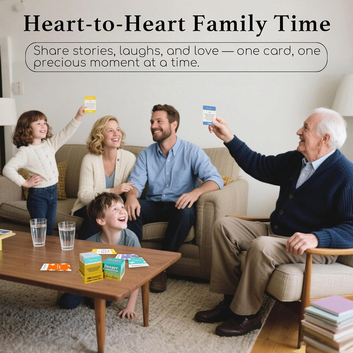 160 Conversation Cards, Family Edition, Meaningful Talk for Family Dinners