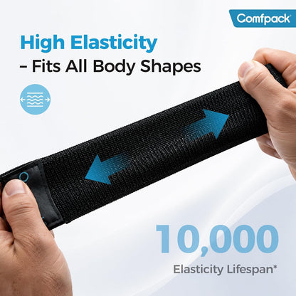 Comfpack Ice Pack Strap,Stretchable 26"x1.97" Adjustable Band - 2 Pack | Strong Velcro, Extender Belt for Secure Cold Therapy Wrap for Knee, Arm, Leg, Shoulder Pain Relief & Injury Recovery