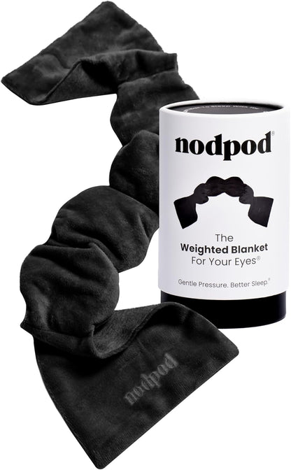 Nodpod Mineralized Silk Gentle Pressure Sleep Mask - Strap-Free, Light-Blocking Design for Sleep, Travel & Relaxation - Weighted Eye Pillow, Machine Washable (Willow)