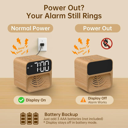 AuroraCalm Extra Loud Alarm Clock for Heavy Sleepers with 115dB Alarm