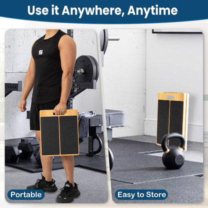 StrongTek Wooden Slant Board, 13-Inch Wide, 5 Adjustable Angles 15°-35° | Non-Slip Surface and Base, Beginner-Friendly Stretching, Squats, Physical Therapy and Rehab, Built-In Carry Handle