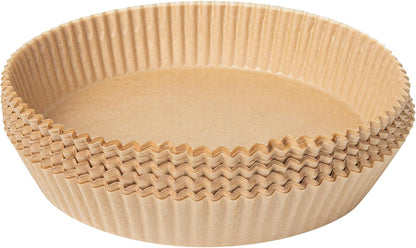 Restaurantware-Pastry Tek 8.1 x 5.5 x 1.8 Inch Air Fryer Liners, 100 Rectangle Air Fryer Baskets - No-Stick Silicone Coating, Unbleached, Food-Grade Paper Liners, For Steamer, Microwave, Oven
