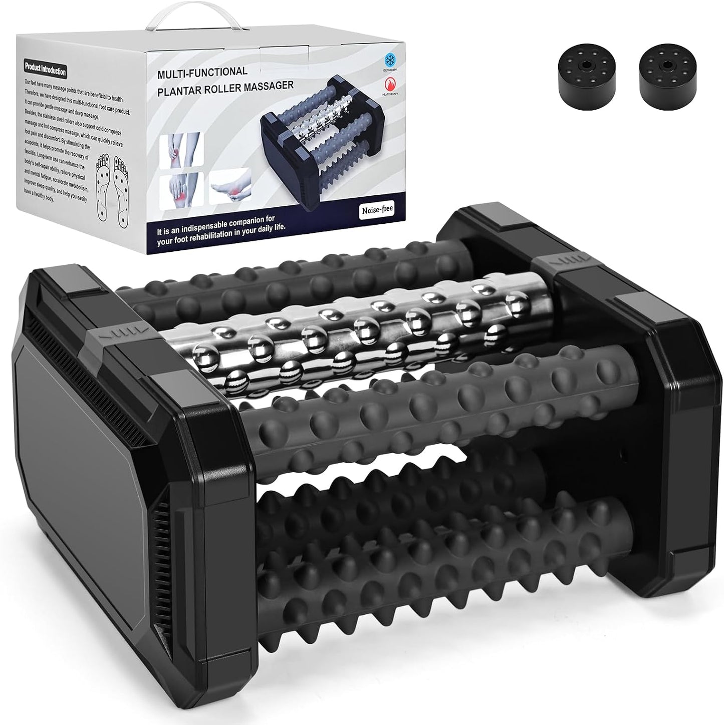 Plantar Fasciitis Relief Massager with Ice Roller, Foot Massager Use Cold Therapy & Reflexology Design for Circulation and Instant Neuropathy Pain Relief, Reduce Foot Swelling for Daily Foot Health