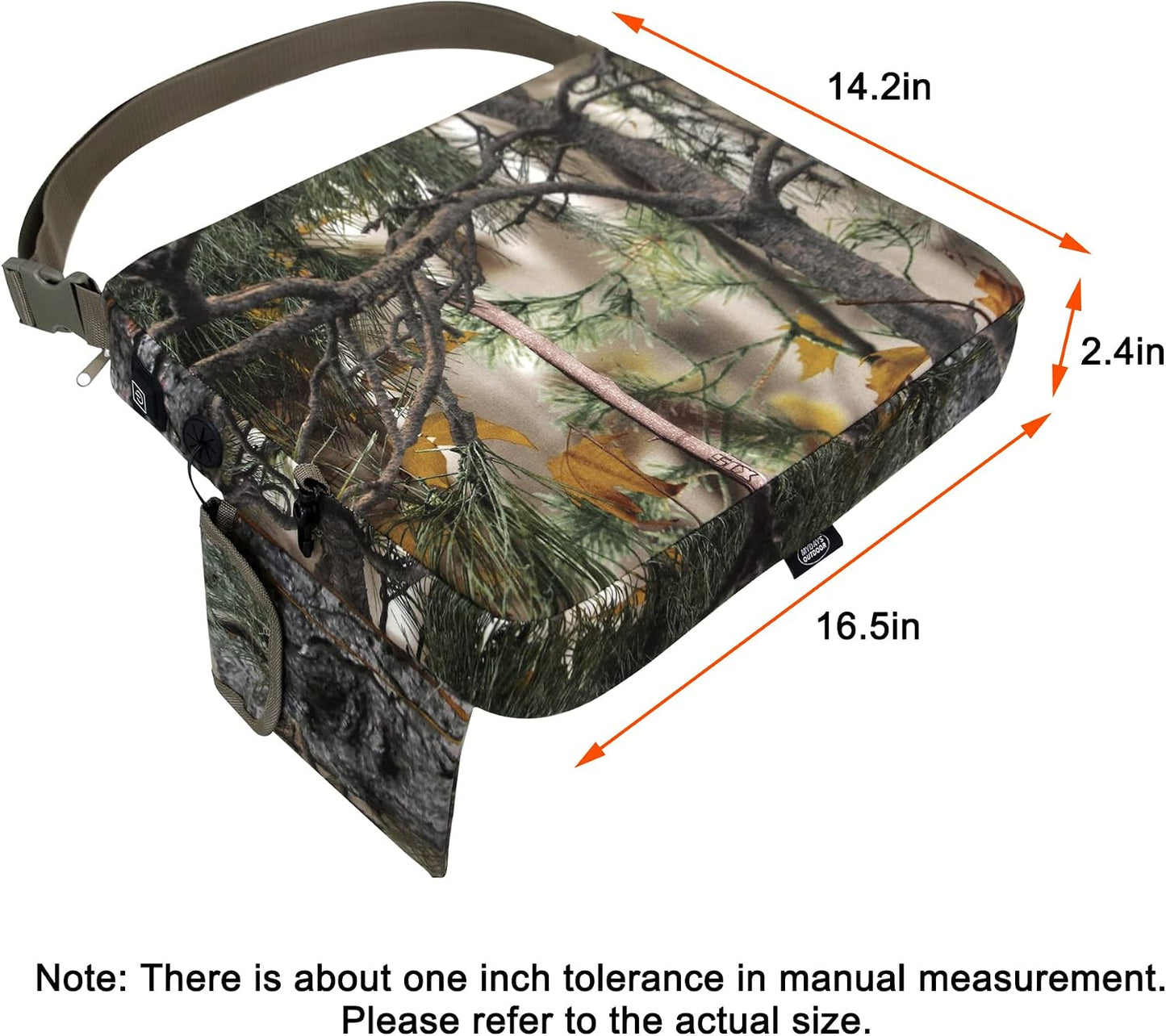 MDSTOP Heated Hunting Seat Cushion, Waterproof Seat Pads for Tree Stand & Ladder Stand, for Hunting, Ice Fishing,Hiking, Camping(Battery not Included)