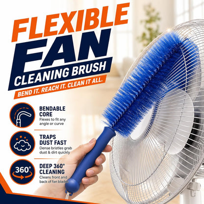 2026 New Bendable Microfiber Duster, Upgrade Reusable Bendable Cleaning Brush for Home Electric Fan Air Conditioner Car Vent Curtains Cleaner(Blue)