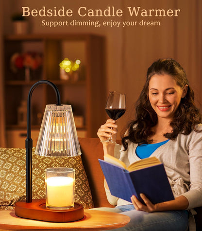 Candle Warmer Lamp with Timer - Electric Candles Wax Warmers Glass Lamps