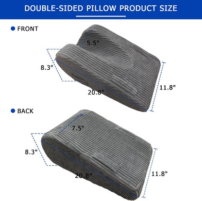Double-Sided Knee Replacement Recovery Aids for After Surgery | Leg Elevation Pillow Extension & Elevation Wedge for Knee Hip Ankle Support, Corduroy Leg Support with Handles, Leg Lifter