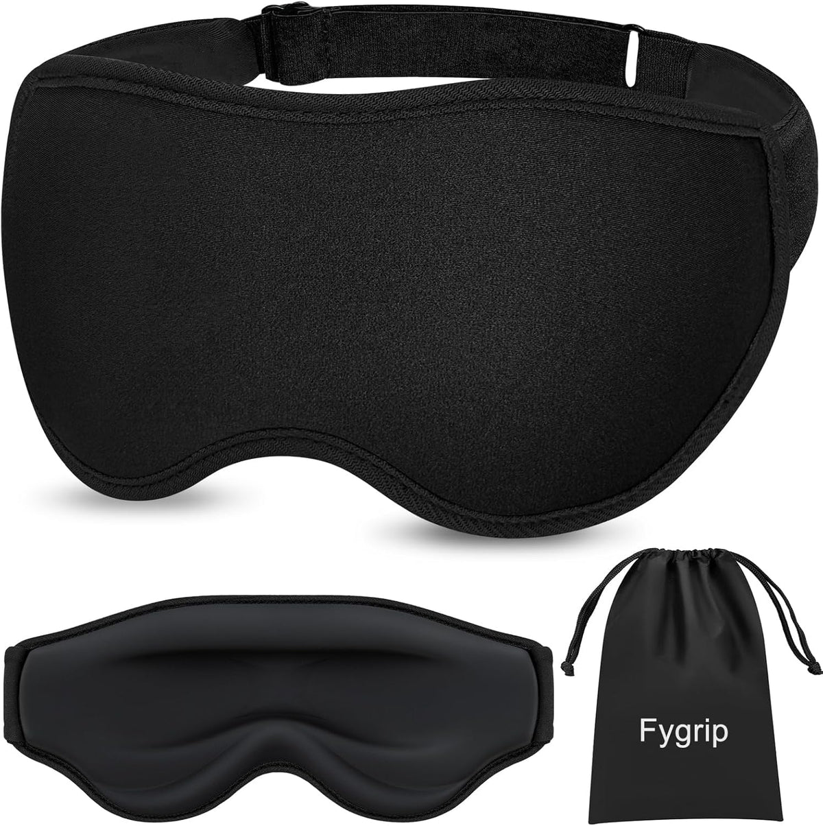 Fygrip 3D Eye Mask Sleep Mask for Men & Women, Black
