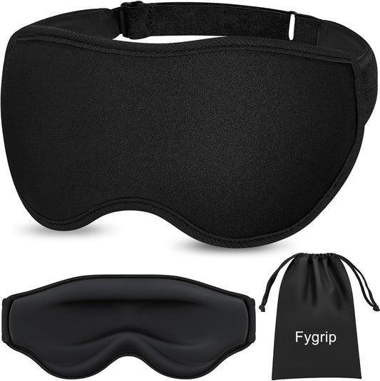 Fygrip 3D Eye Mask Sleep Mask for Men & Women, Black