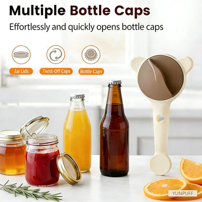 New Jar Opener for Seniors, 4-in-1 Can Openers for Weak Hands & Arthritis Sufferers with Non Slip Teeth, Ergonomic Non-Slip Handle, Fits 1-3.5 Inch Kitchen Mason Jars, Bottle & Cans
