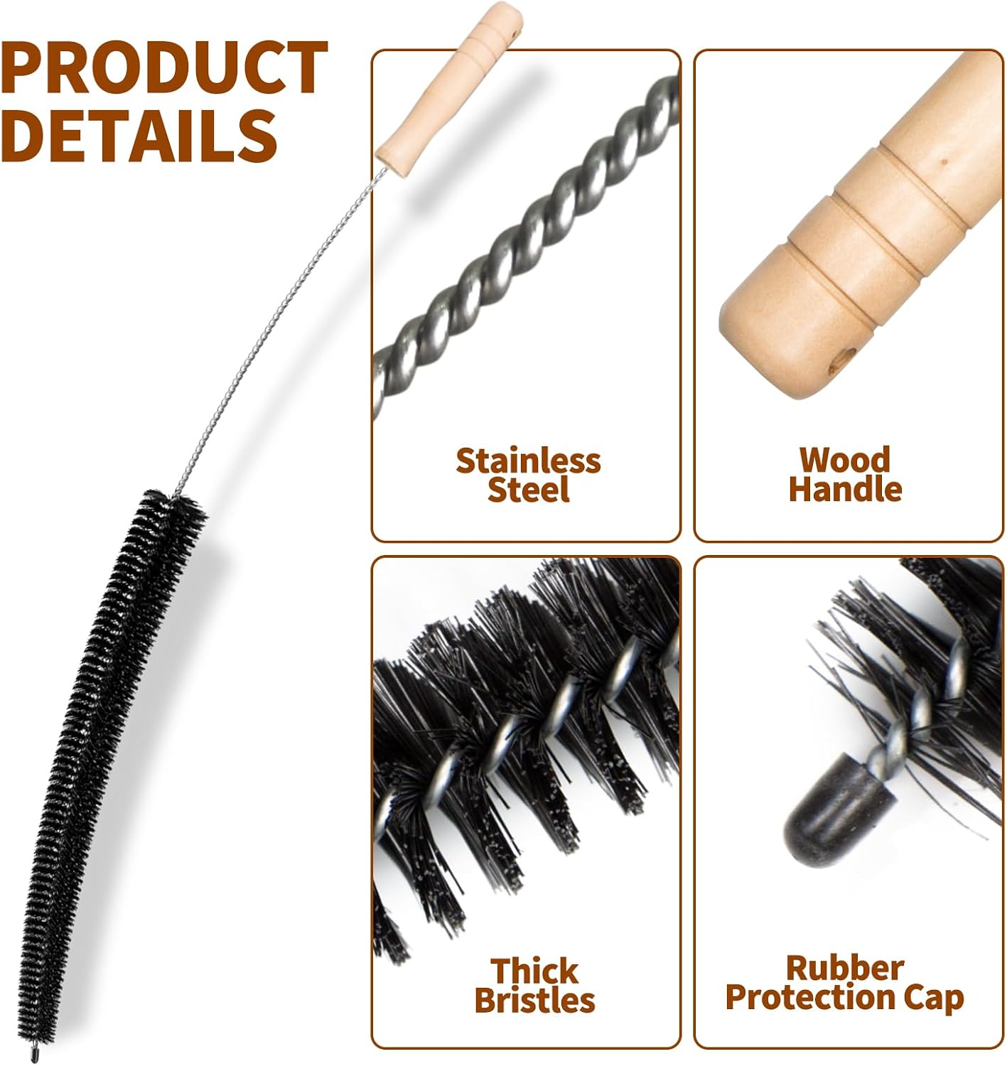 2Pack Flexible Dryer Vent Cleaning Brush - 304 Stainless Steel Lint Remover Refrigerator Coil Cleaning Brush Clothes Trap Duct Remover Home Essential Cleaning Tool Dryer Lint Brush