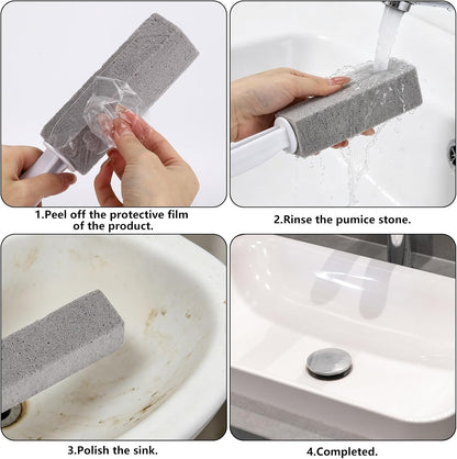 LoveBB 7 Pack Pumice Stone for Toilet Cleaning, Pumice Stick with Handle for Removing Bowl Ring, Toilet, Bathroom, Pool