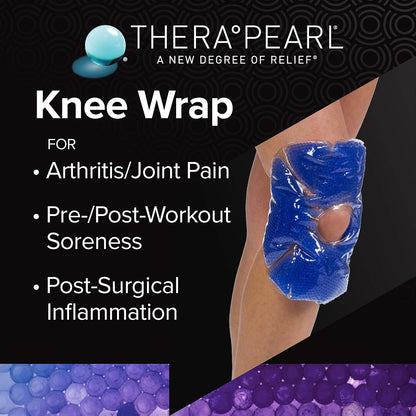 TheraPearl Color Changing Hot Cold Pack for Knee, Reusable Knee Wrap with Strap & Gel Beads, Best Ice Bag for Swelling, ACL & MCL Surgery, Sports Injuries, Non Toxic Flexible Hot & Cold Compress