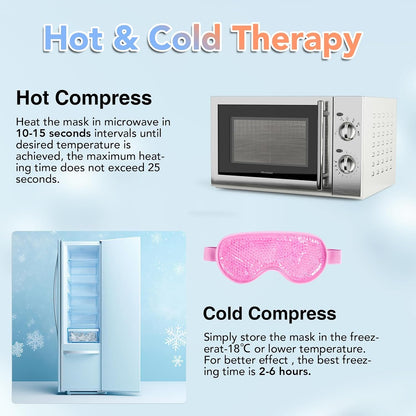 XPCARE Colding Ice Face Mask and Cooling Eye Mask for Puffy Eyes (Blue)