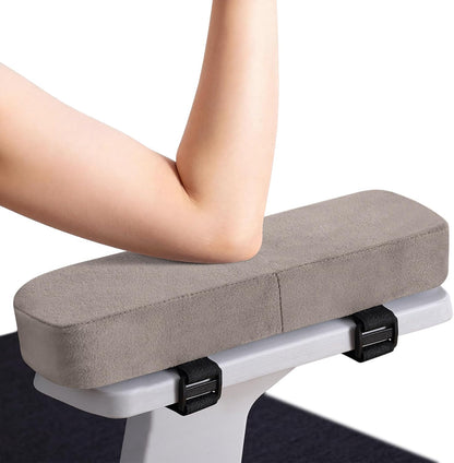 Smiry Memory Foam Office Chair Armrest Pads, Non-Slip Armrest Cushion | Ergonomic Arm Rest Pads with Adjustable Buckles and Straps, Elbow Relief for Desk, Gaming & Wheelchair, Black, Set of 2