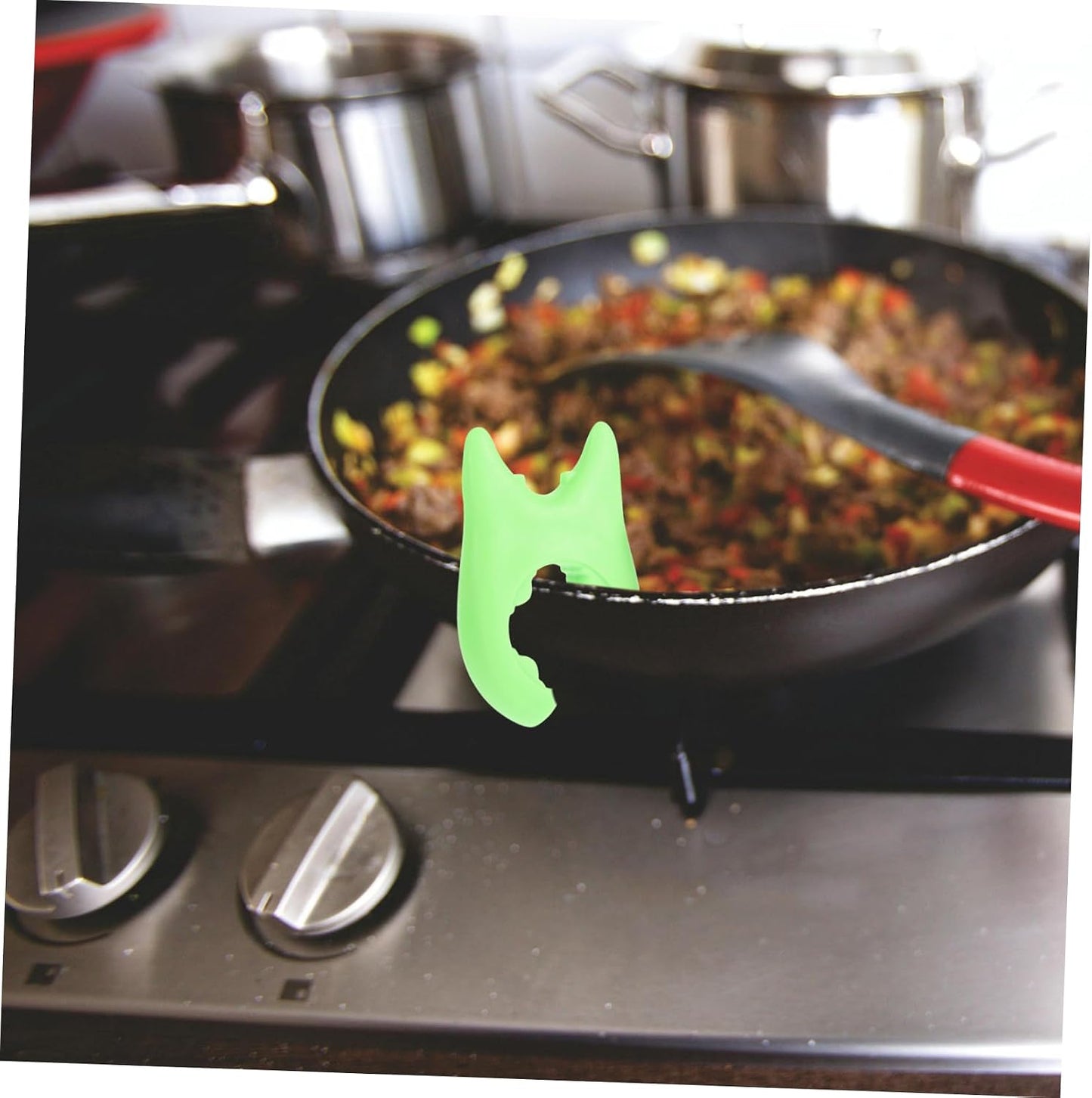 ULTECHNOVO 6pcs Spill Pot Lid Lifters Silicone Boil Stoppers for Kitchen Use Prevent Overflow and Keep Lids Elevated Easy to to Touch