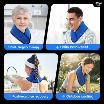 Hilph Refillable Neck Ice Pack, Wearable Neck Ice Bag, 2 Hours Long Lasting