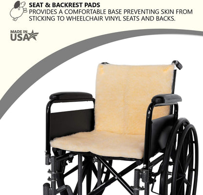 NYOrtho Faux Synthetic Sheepskin Wheelchair Armrest Cushion Pads