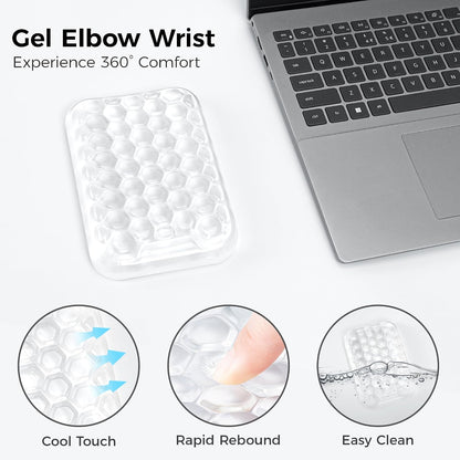 Ospelelf Ergonomic Elbow Pad, Gel Keyboard Wrist Rest Support for Office Desk Chair, Arm Wrist Pad for Typing Pain Relief